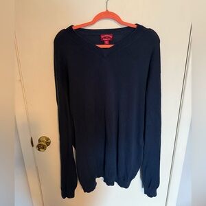 Rochester Navy Blue V-Neck Sweater